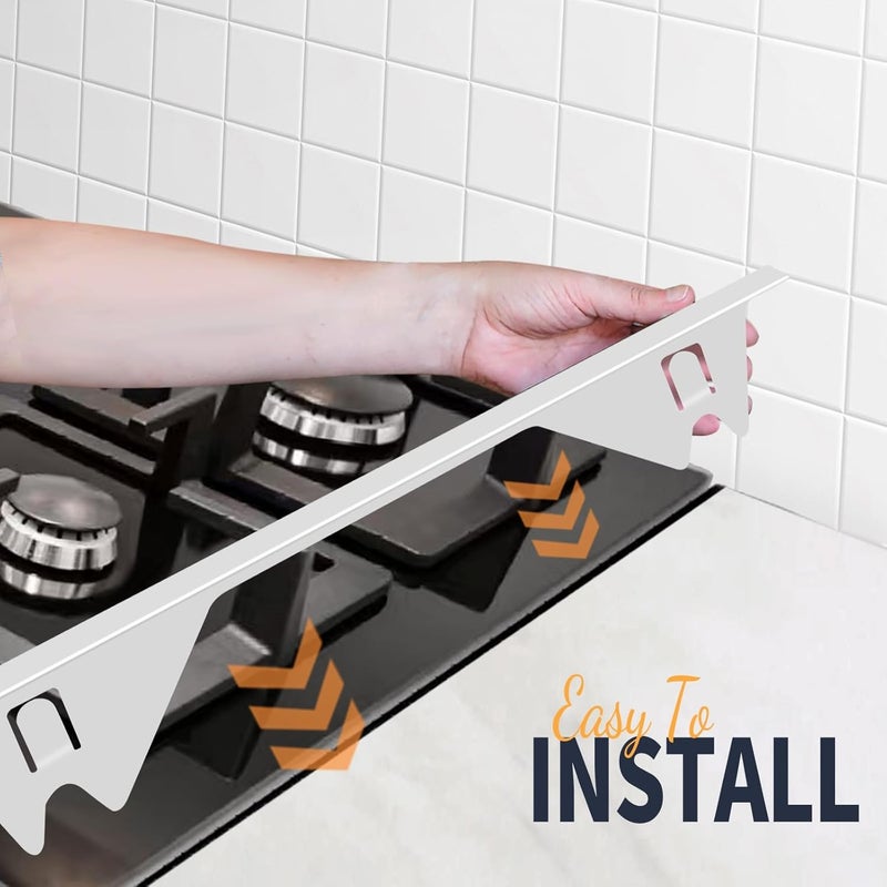 ALMCALS Upgrade 316 Stainless Steel Stove Gap Covers, 2 Pack Stove Gap Filler Stove Gap Guards Range Trim Kit Heat Resistant Oven Gap Filler Between Stovetop and Counter - Image 4